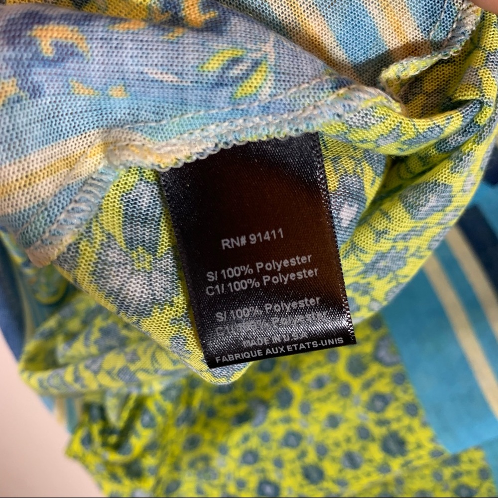 CLOVER CANYON dolman short sleeve top geometric print - Picture 6 of 6